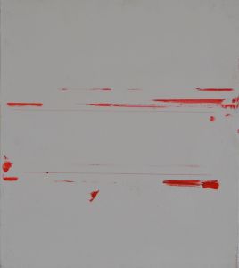 Peter Geerts - 2020 untitled 60 x 55 cm oil/red pencil on panel